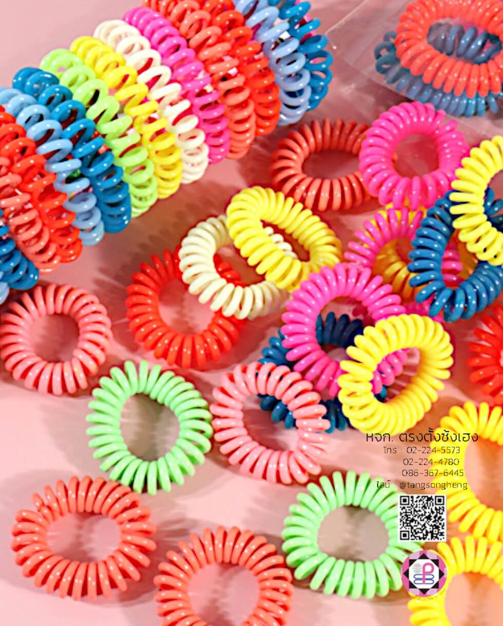 telephone wire hair band, plastic spring hair tie, hair tie, hair band, elastic hair tie, elastic hair tie, stretch ponytail holder, scrunchie
