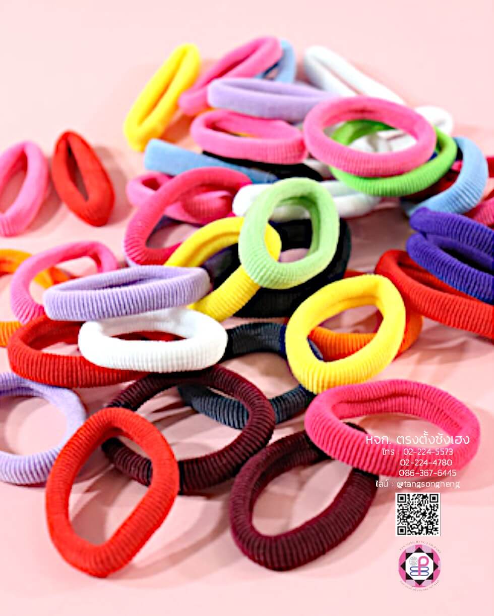 ยางรัดผมทอฟูก คละสี