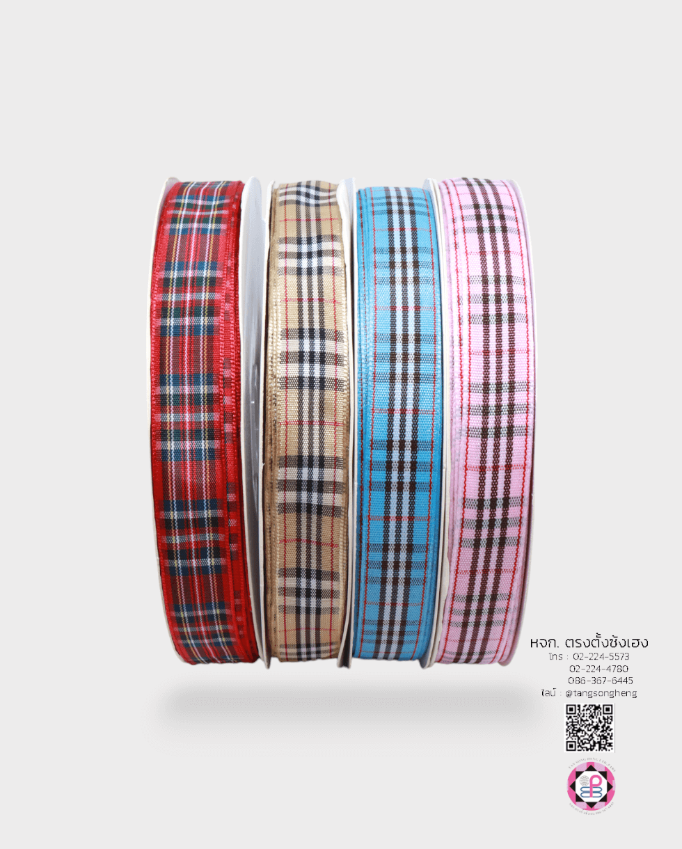 ริบบิ้นผ้าลายสก็อต, ลายตารางหมากรุก, แฟชั่น, เครื่องประดับ, ริบบิ้นทำโบว์, ริบบิ้นผูกกล่องของขวัญ, ริบบิ้นผูกช่อดอกไม้, ริบบิ้นผูกกระเช้า, ริบบิ้นโบว์พยาบาล, โบว์นักเรียน, ตกแต่ง, เสื้อผ้า, งานฝีมือ, ประดิษฐ์, 