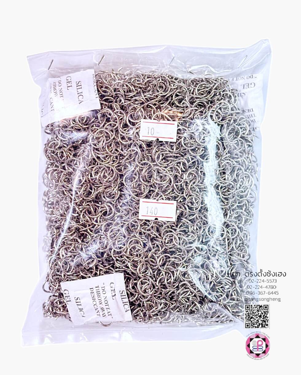 รายการ : ห่วงกลม  เส้นผ่าศูนย์กลาง : ประมาณ 8 มิล  ความหนาของห่วง : ประมาณ 1.5 มิล  สี : เงิน วัสดุ : สแตนเลส  วิธีใช้งาน : ทำเครื่องประดับ    หมายเหตุ ：  - รูปและสีถ่ายจากสินค้าจริง  - สินค้าอาจมีความแตกต่างของสีเล็กน้อยเนื่องจากจอภาพกล้องหรือปัจจัยอื่น ๆ ต้องการสอบถามข้อมูลเพิ่มเติมเกียวกับสินค้ากรุณาติดต่อผู้ขาย    ห่วงร้อย, ห่วงกลม, อะไหล่เครื่องประดับ, ห่วงร้อยลูกปัด