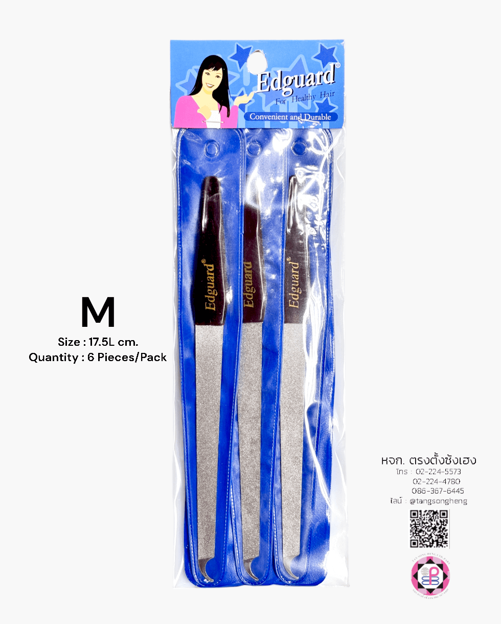 ตะไบขัดเล็บกากเพชรเกาหลี 7 นิ้ว ปลายงอ Edguard ไซด์ M