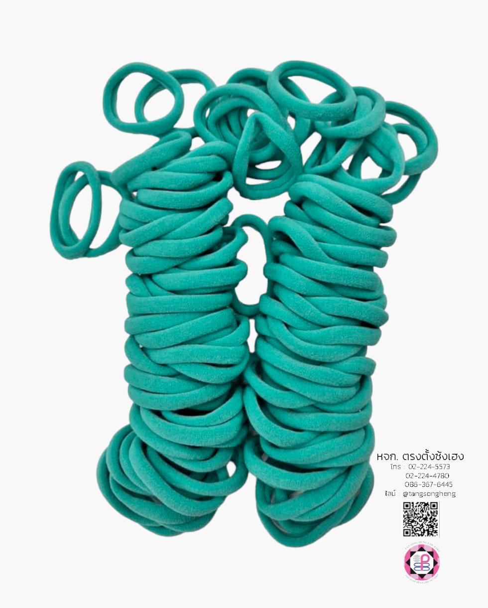 ยางรัดผมไนล่อน ขนาดใหญ่ สีเขียว