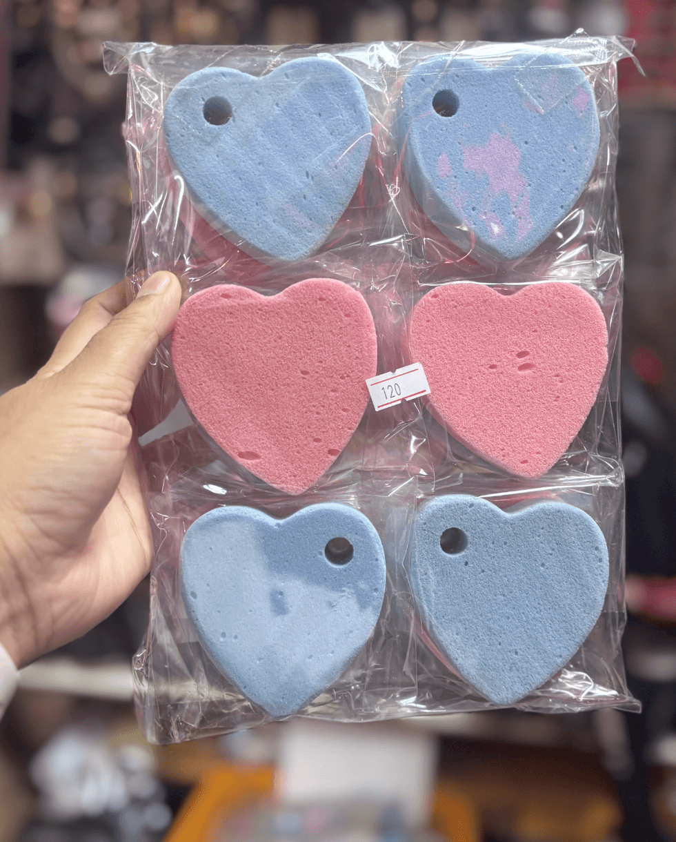 โฟมขัดเท้ารูปหัวใจ คละสี