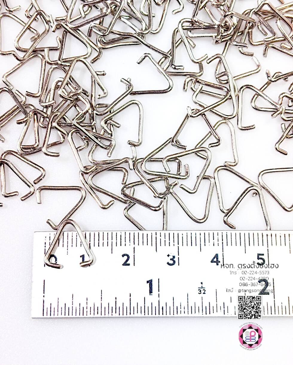 ห่วงสามเหลี่ยม สีเงิน