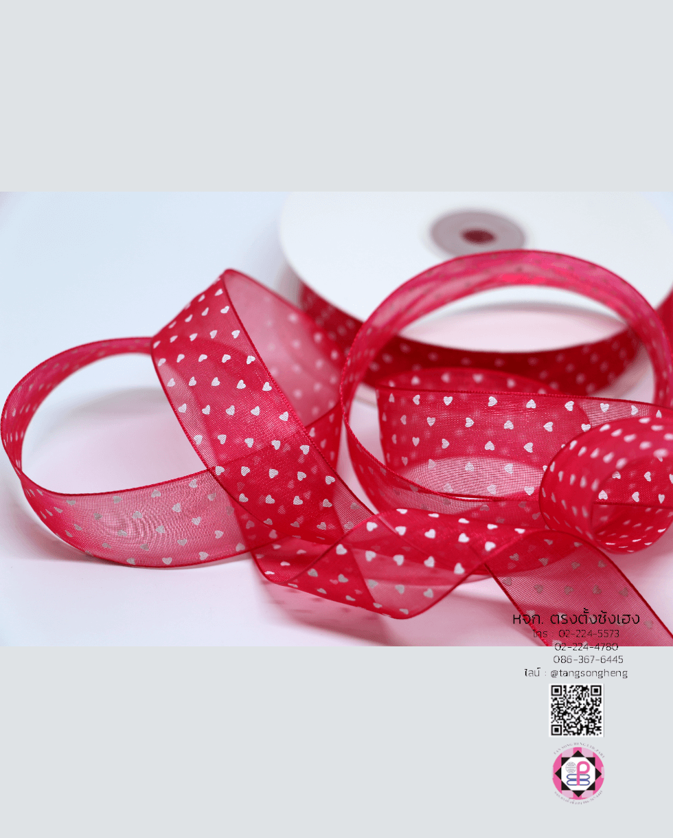 ริบบิ้นผ้าแก้ว, ริบบิ้นผ้าชีฟอง, ริบบิ้นผ้าเนื้อบาง, ริบบิ้นทำโบว์, ริบบิ้นผูกกล่องของขวัญ, ผูกช่อดอกไม้, ผูกกระเช้า, โบว์พยาบาล, โบว์นักเรียน, ริบบิ้นแต่งงาน