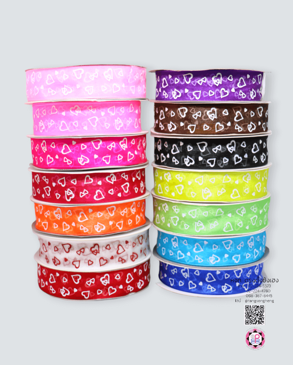 ริบบิ้นผ้าแก้ว, ริบบิ้นผ้าชีฟอง, ริบบิ้นผ้าเนื้อบาง, ริบบิ้นทำโบว์, ริบบิ้นผูกกล่องของขวัญ, ผูกช่อดอกไม้, ผูกกระเช้า, โบว์พยาบาล, โบว์นักเรียน, ริบบิ้นแต่งงาน