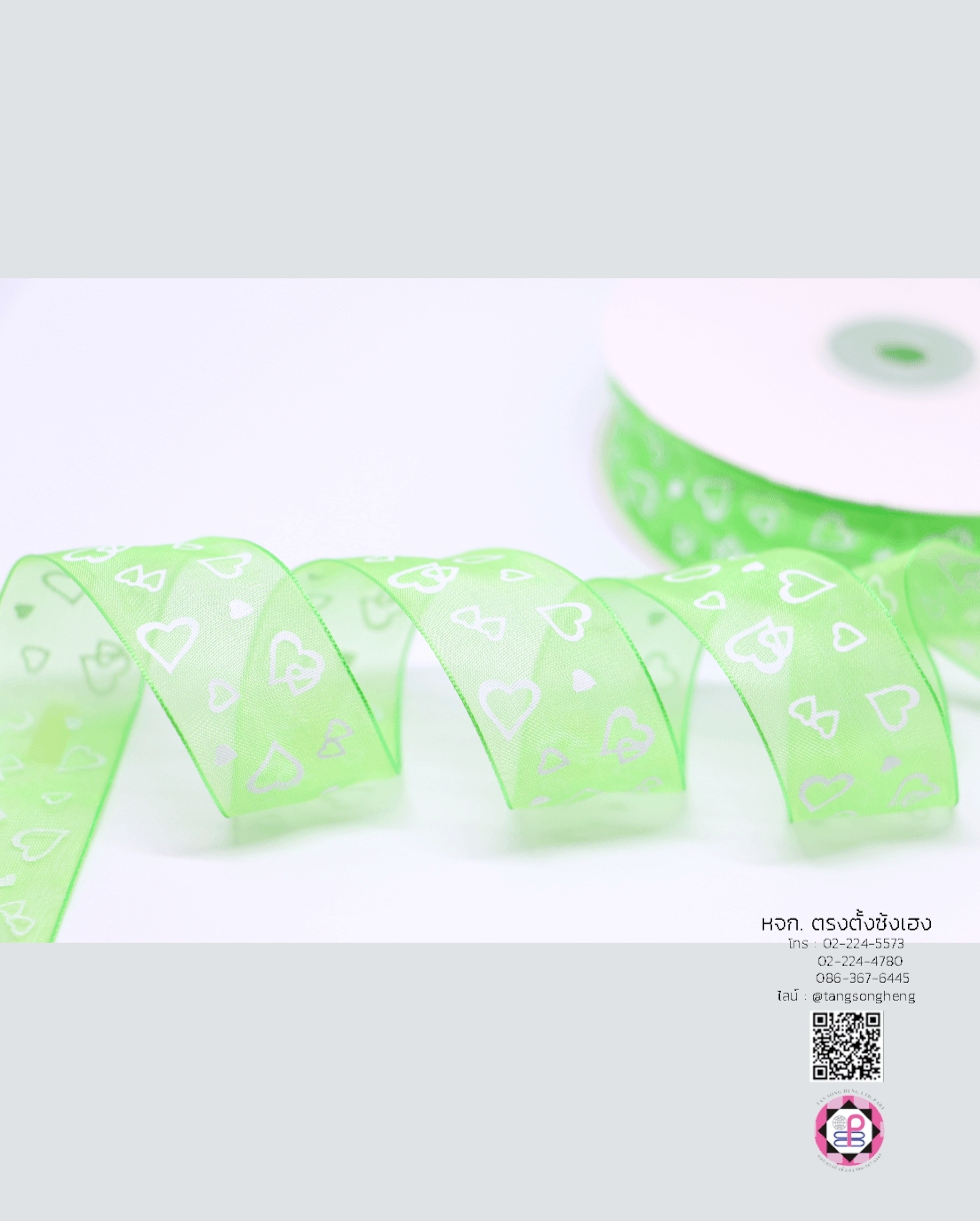 ริบบิ้นผ้าแก้ว, ริบบิ้นผ้าชีฟอง, ริบบิ้นผ้าเนื้อบาง, ริบบิ้นทำโบว์, ริบบิ้นผูกกล่องของขวัญ, ผูกช่อดอกไม้, ผูกกระเช้า, โบว์พยาบาล, โบว์นักเรียน, ริบบิ้นแต่งงาน