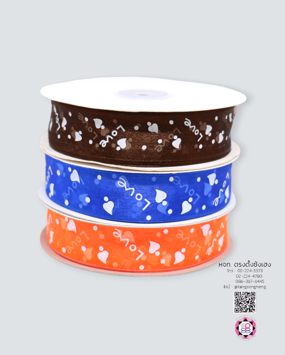 ริบบิ้นผ้าแก้ว, ริบบิ้นผ้าชีฟอง, ริบบิ้นผ้าเนื้อบาง, ริบบิ้นทำโบว์, ริบบิ้นผูกกล่องของขวัญ, ผูกช่อดอกไม้, ผูกกระเช้า, โบว์พยาบาล, โบว์นักเรียน, ริบบิ้นแต่งงาน