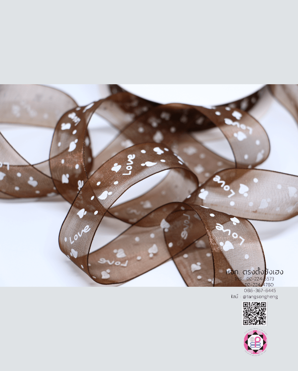 ริบบิ้นผ้าแก้ว, ริบบิ้นผ้าชีฟอง, ริบบิ้นผ้าเนื้อบาง, ริบบิ้นทำโบว์, ริบบิ้นผูกกล่องของขวัญ, ผูกช่อดอกไม้, ผูกกระเช้า, โบว์พยาบาล, โบว์นักเรียน, ริบบิ้นแต่งงาน