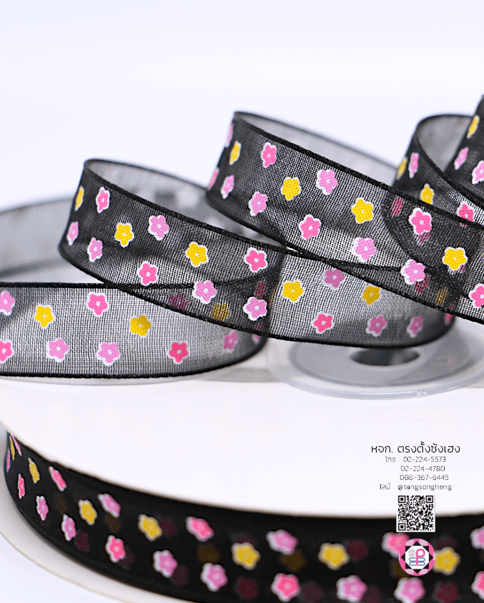 ริบบิ้นผ้าแก้ว, ริบบิ้นผ้าชีฟอง, ริบบิ้นผ้าเนื้อบาง, ริบบิ้นทำโบว์, ริบบิ้นผูกกล่องของขวัญ, ผูกช่อดอกไม้, ผูกกระเช้า, โบว์พยาบาล, โบว์นักเรียน, ริบบิ้นแต่งงาน