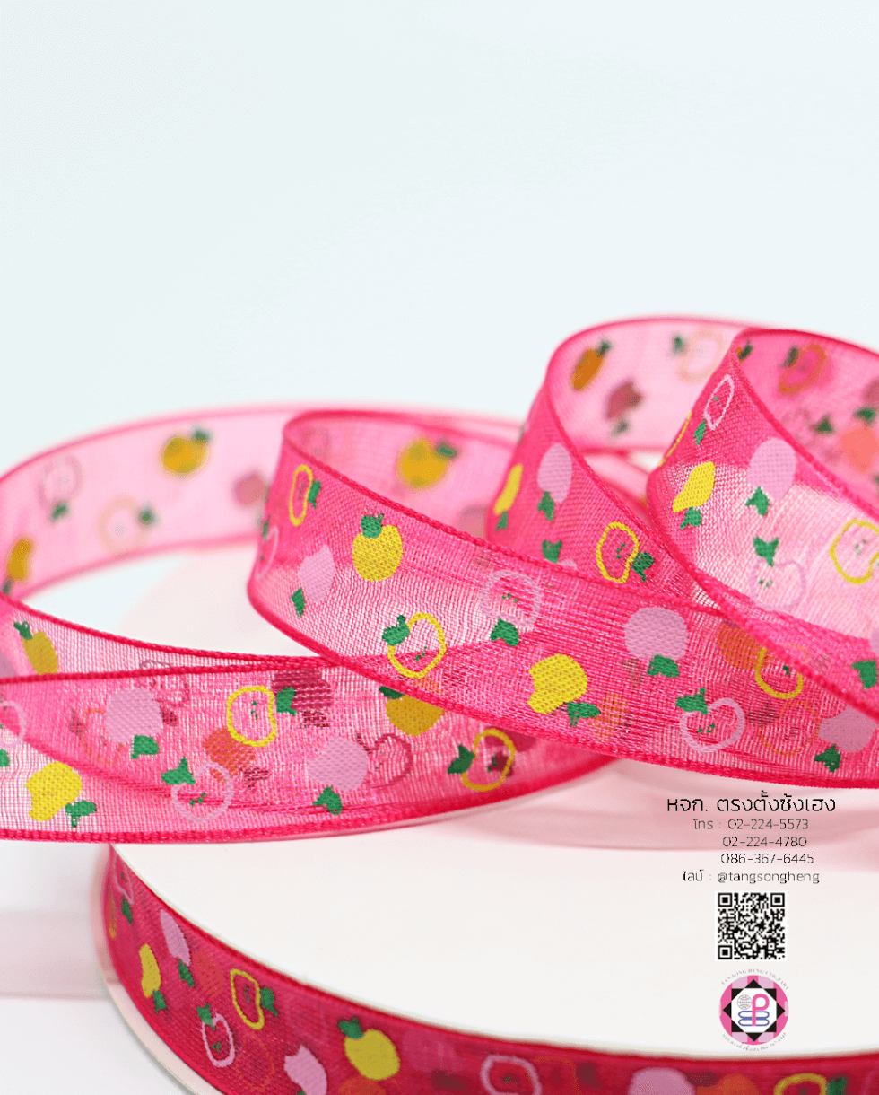 ริบบิ้นผ้าแก้ว, ริบบิ้นผ้าชีฟอง, ริบบิ้นผ้าเนื้อบาง, ริบบิ้นทำโบว์, ริบบิ้นผูกกล่องของขวัญ, ผูกช่อดอกไม้, ผูกกระเช้า, โบว์พยาบาล, โบว์นักเรียน, ริบบิ้นแต่งงาน