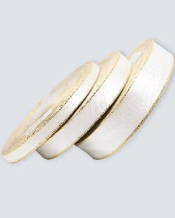 ริบบิ้นผ้าซาตินขอบทอง